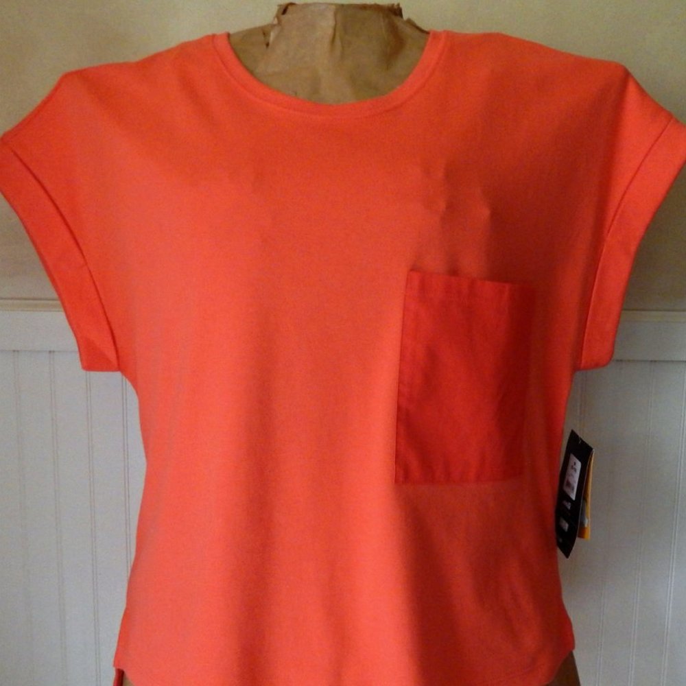 Avia Women’s Athleisure Pkt Tee Cuff SS T Shirt